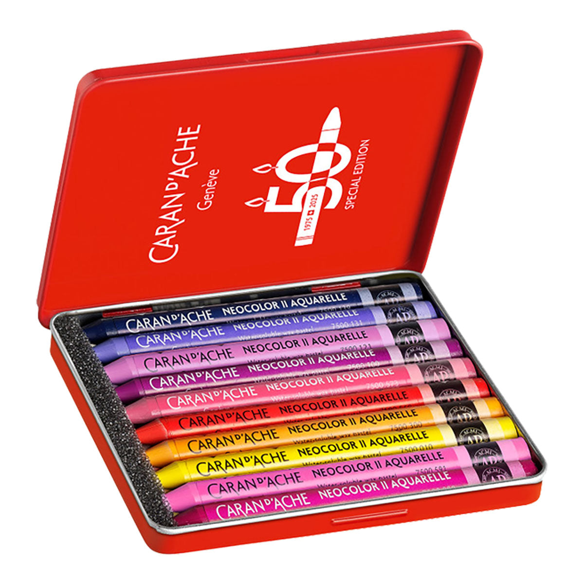 Caran d'Ache Neocolor II Water-Soluble Crayons 10 Set Pop Colors LTD. Edition