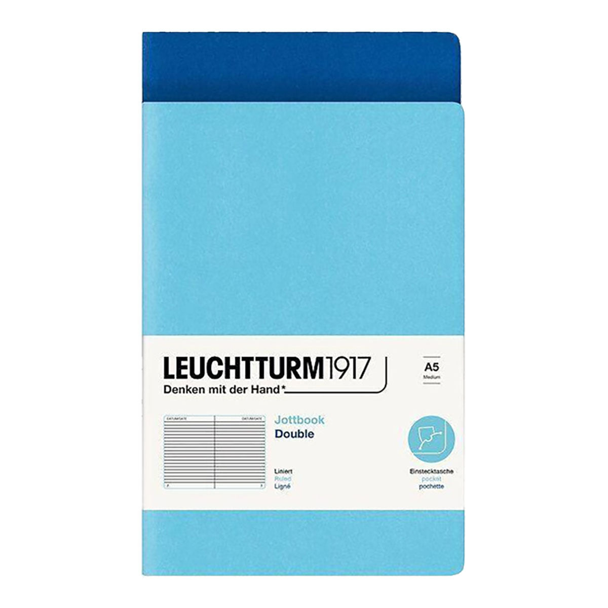 Leuchtturm1917 Jottbook A5 Pack of 2, Ruled