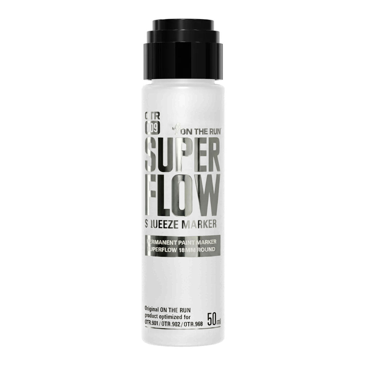 On The Run OTR.009-S Superflow Empty Squeeze Marker 18 mm (Silver Edition)