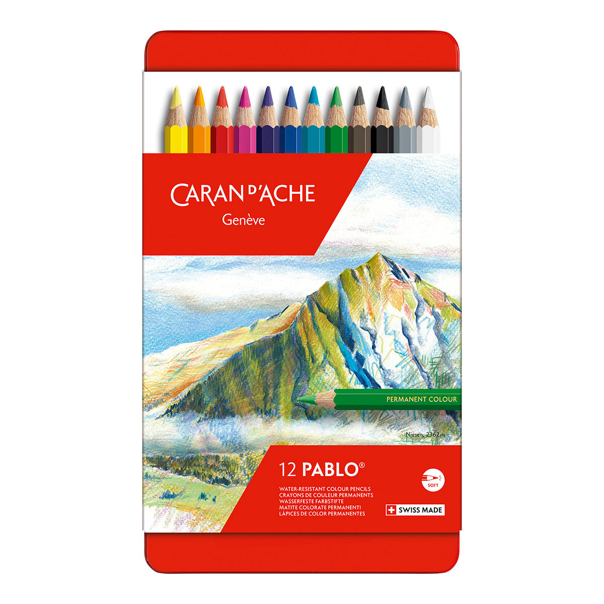 Caran d'Ache Pablo Coloured Pencils 12 Set