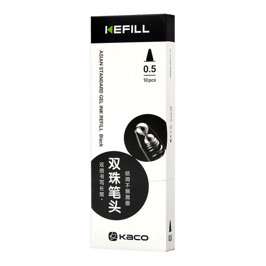 KACO Gel Ink Refill 0.5 mm 10-pack Black