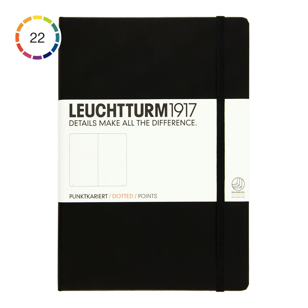 Leuchtturm1917 Notebook A5 Hard Cover, Dotted