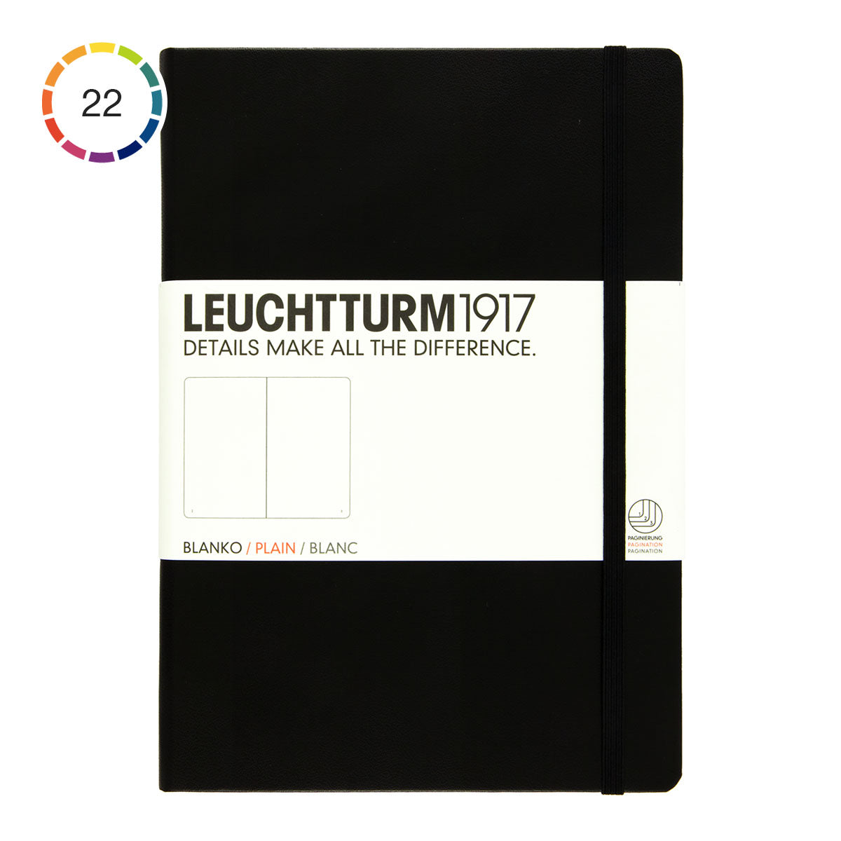 Leuchtturm1917 Notebook A5 Hard Cover, Plain