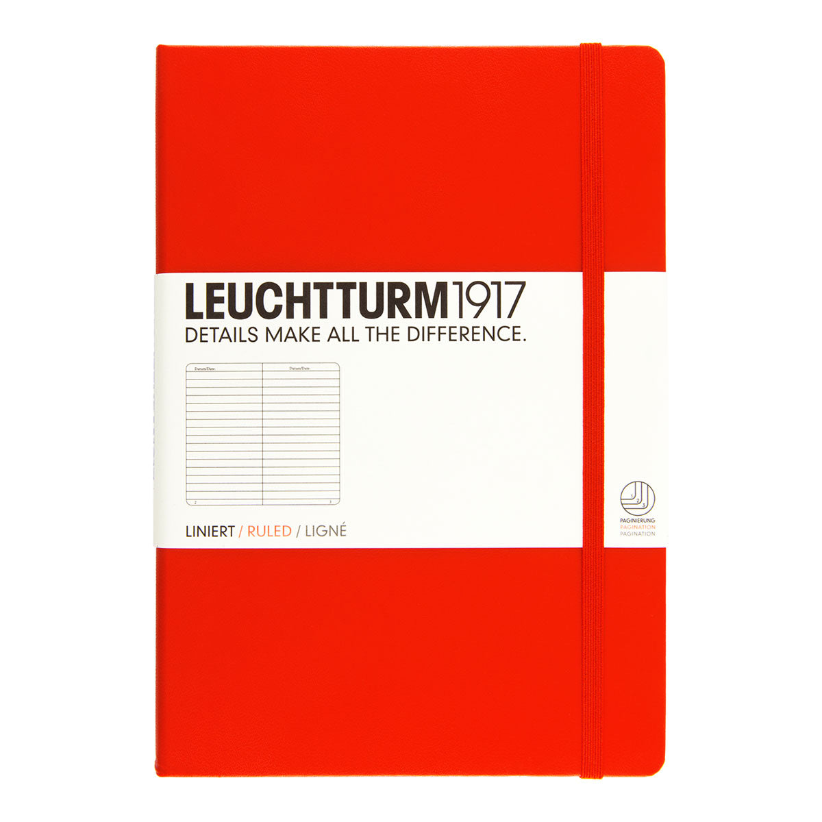 Leuchtturm1917 Notebook A5 Hard Cover, Ruled