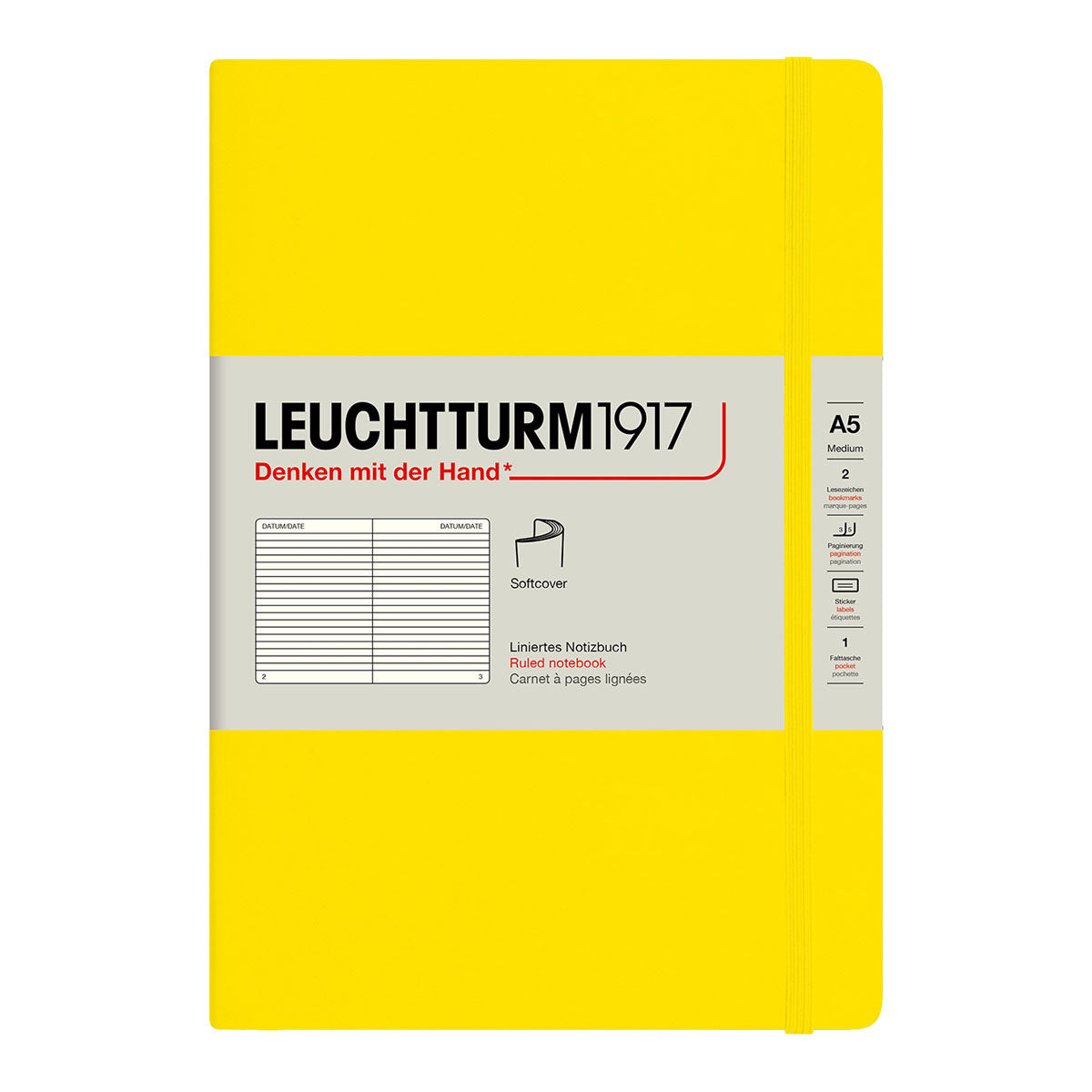 Leuchtturm1917 Notebook A5 Soft Cover, Ruled