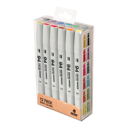 MTN 94 Graphic Marker 12-pack Basic Colors