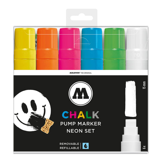 Molotow Chalk Marker 15 mm Neon 6 Set