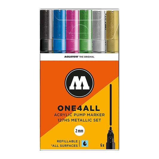 Molotow ONE4ALL 127HS 6set Metallic