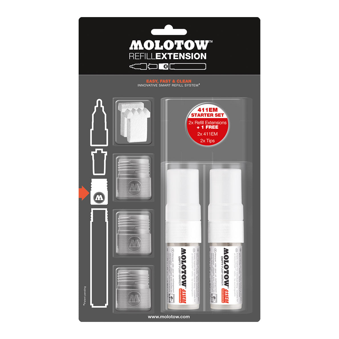 Molotow 411EM Refill Extension Starter Kit