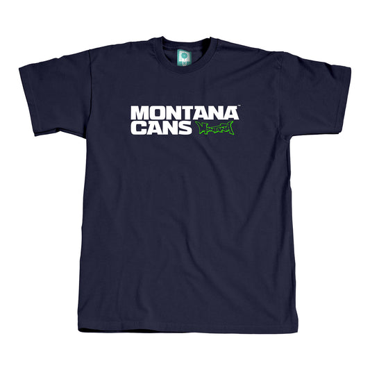 Montana Cans Typo Logo T-Shirt Navy