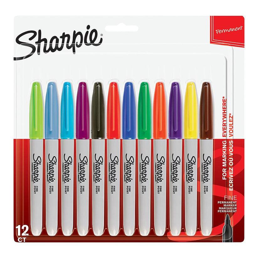 Sharpie Permanent Marker Fine Point 12 Set – Markers N Pens