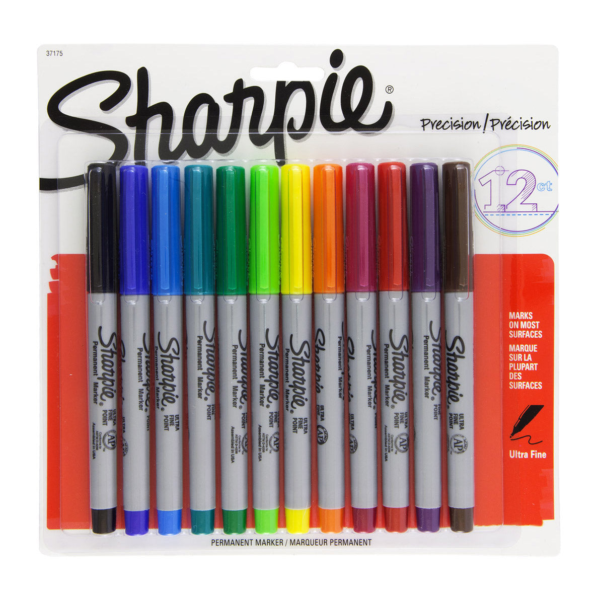 Sharpie Permanent Marker Ultra Fine Point 12-pack