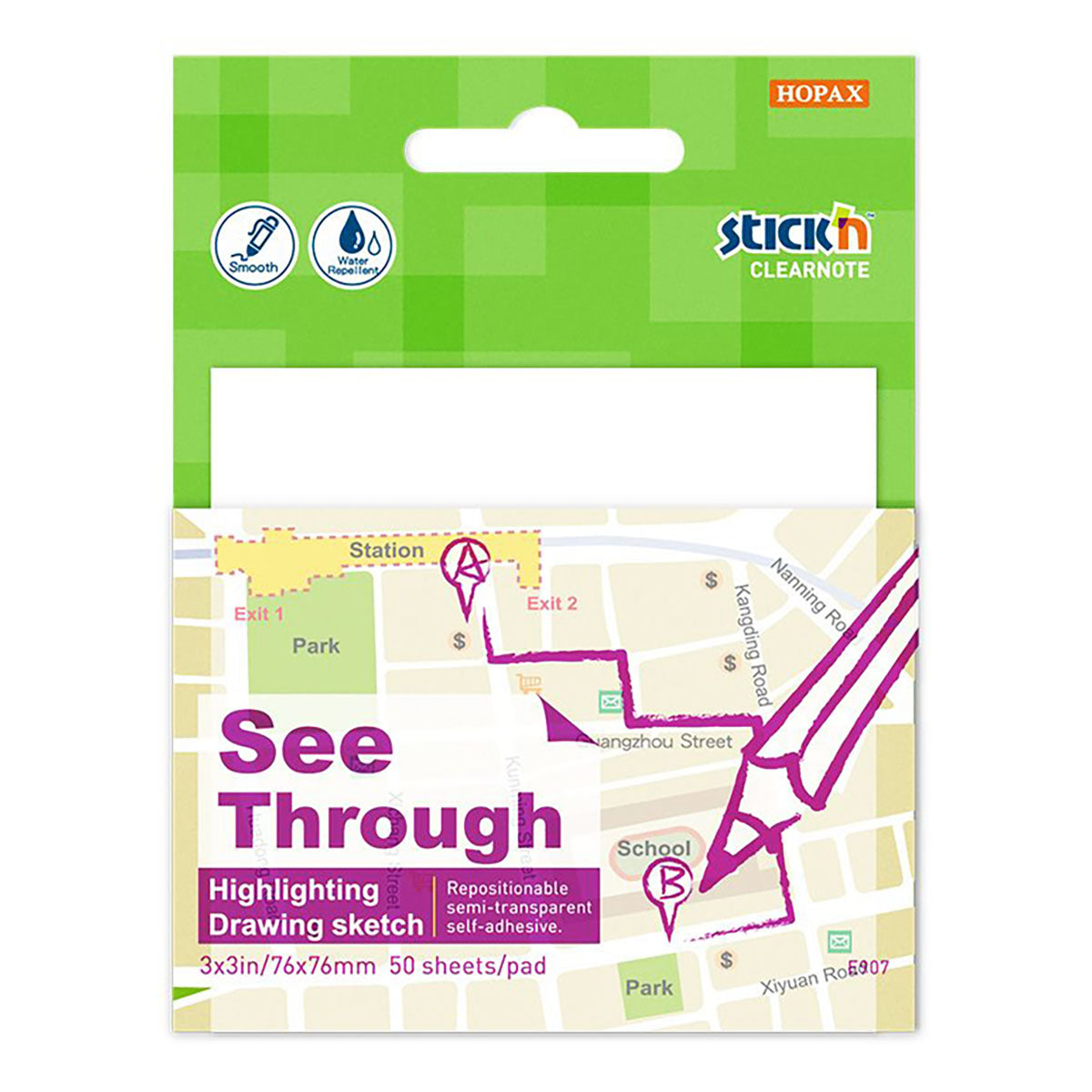 Stick'N Clearnote 76x76 mm 50 Sheets - image 1