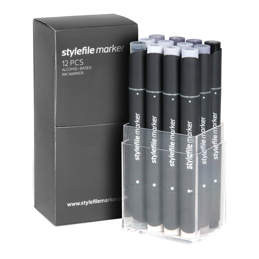 Stylefile Marker Classic 12 Set Cool Grey