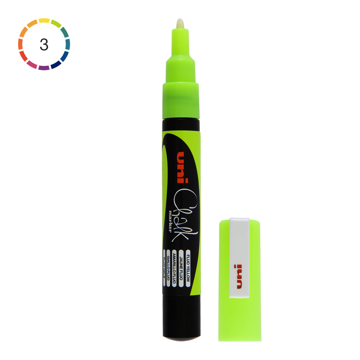 Uni Chalk Marker PWE-3MS Fine, 1.3 mm