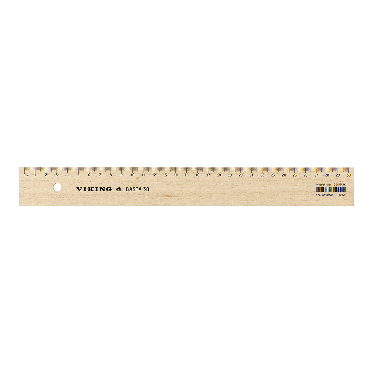 Viking Basta 30 Wooden Ruler, 30 cm