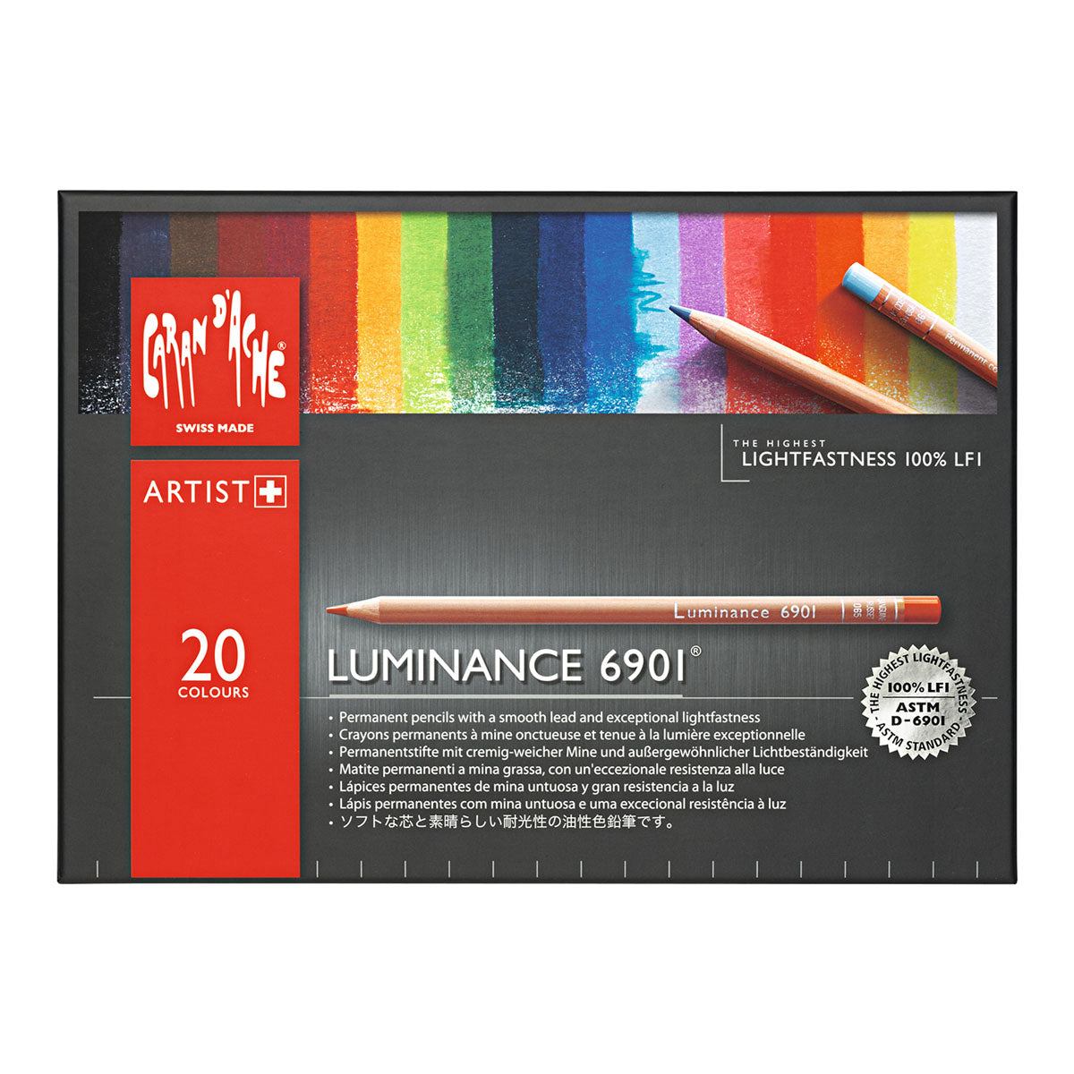 Caran d'Ache Luminance 6901 Coloured Pencils 20 Set