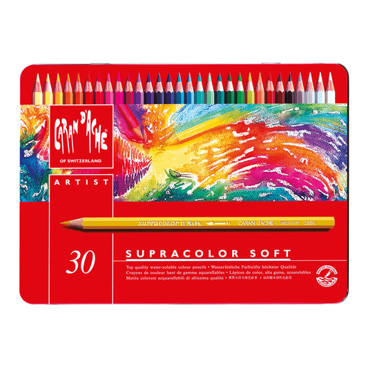 Caran d'Ache Supracolor Soft Aquarelle Coloured Pencils 30 Set