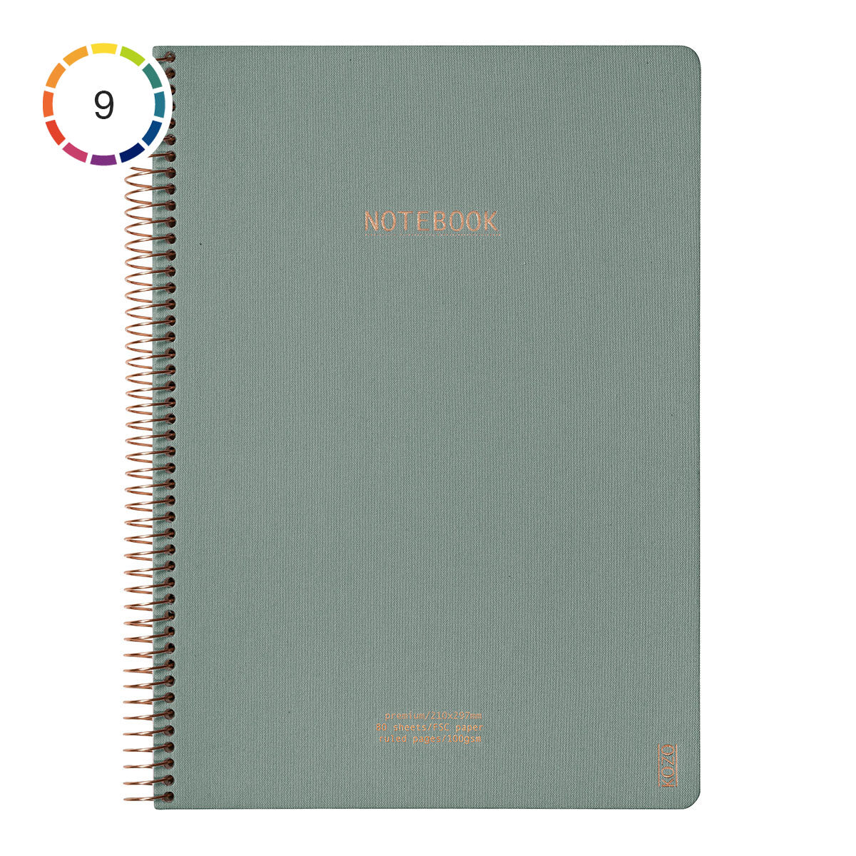 Kozo Premium A4 Notebook Ruled 160 Pages