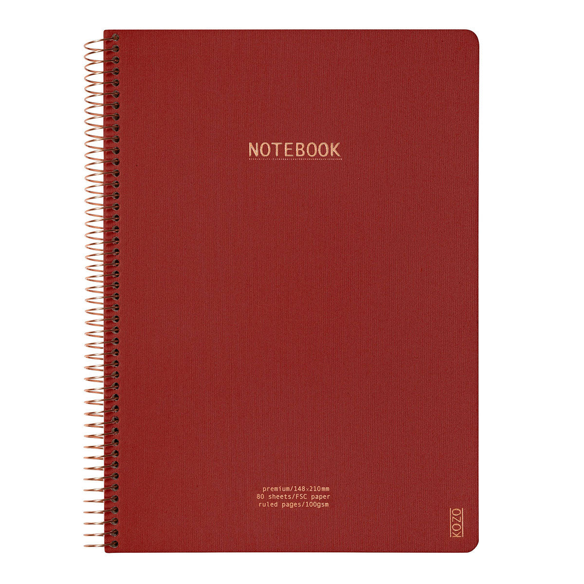 Kozo Premium A4 Notebook Ruled 160 Pages