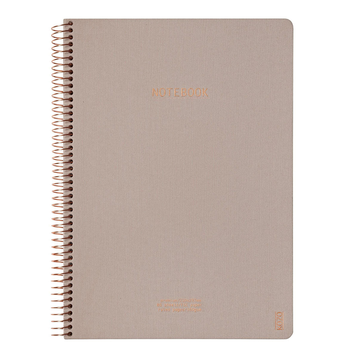 Kozo Premium A4 Notebook Ruled 160 Pages