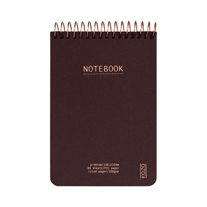 Kozo Premium A6 Notebook Ruled 160 Pages