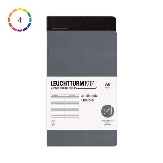 Leuchtturm1917 Jottbook A6 Pack of 2, Ruled