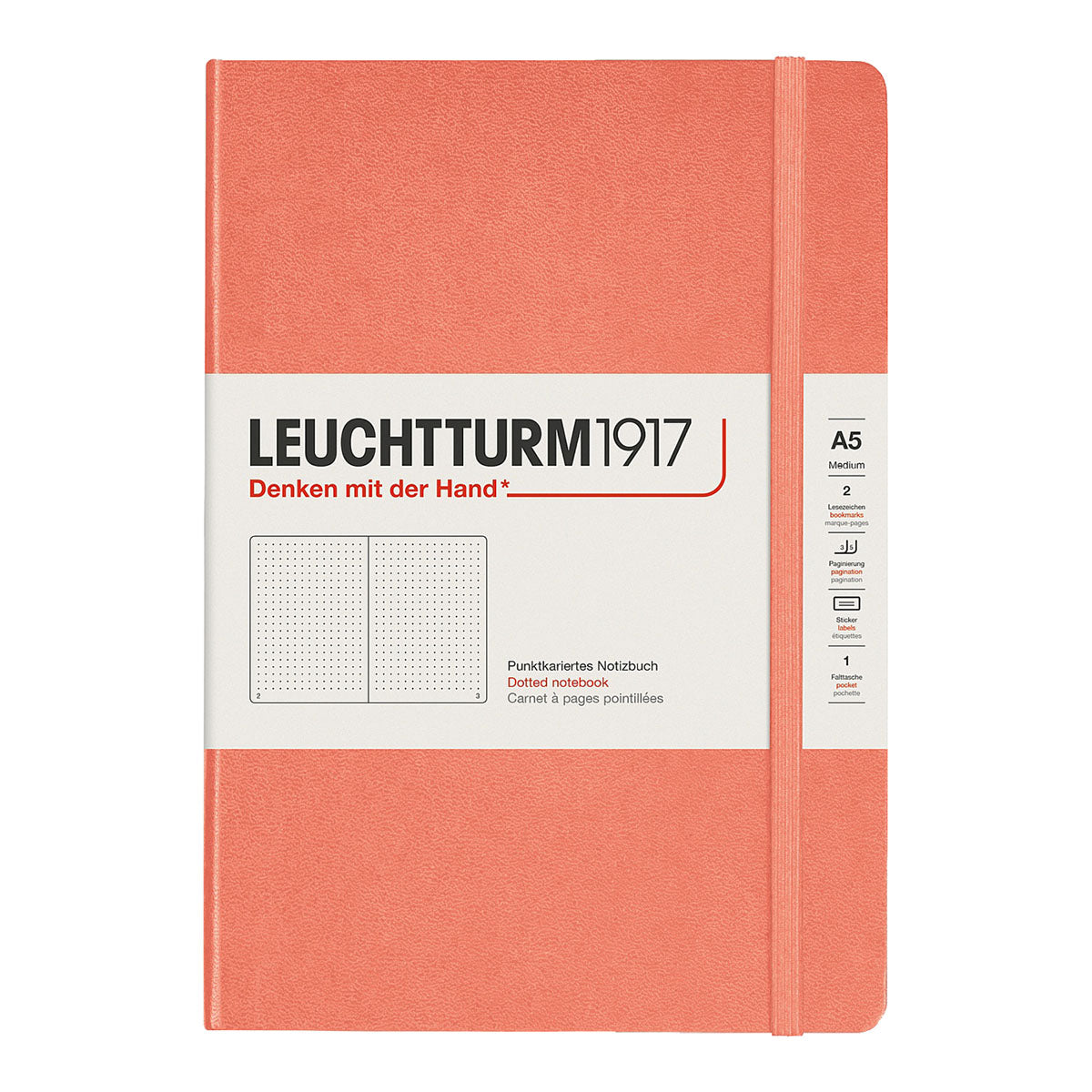 Leuchtturm1917 Notebook A5 Hard Cover, Dotted