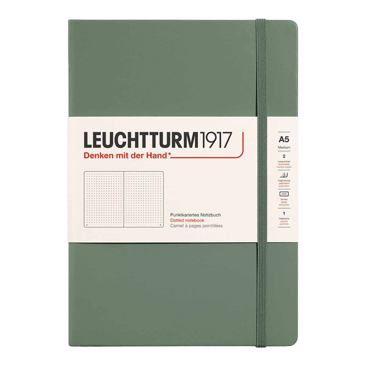 Leuchtturm1917 Notebook A5 Hard Cover, Dotted