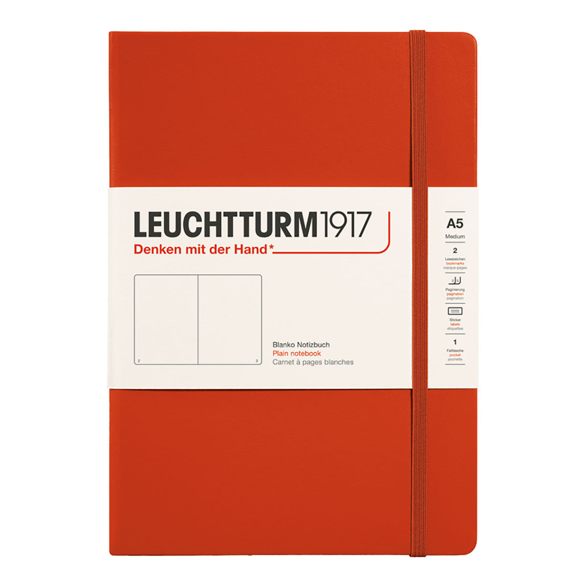 Leuchtturm1917 Notebook A5 Hard Cover, Plain