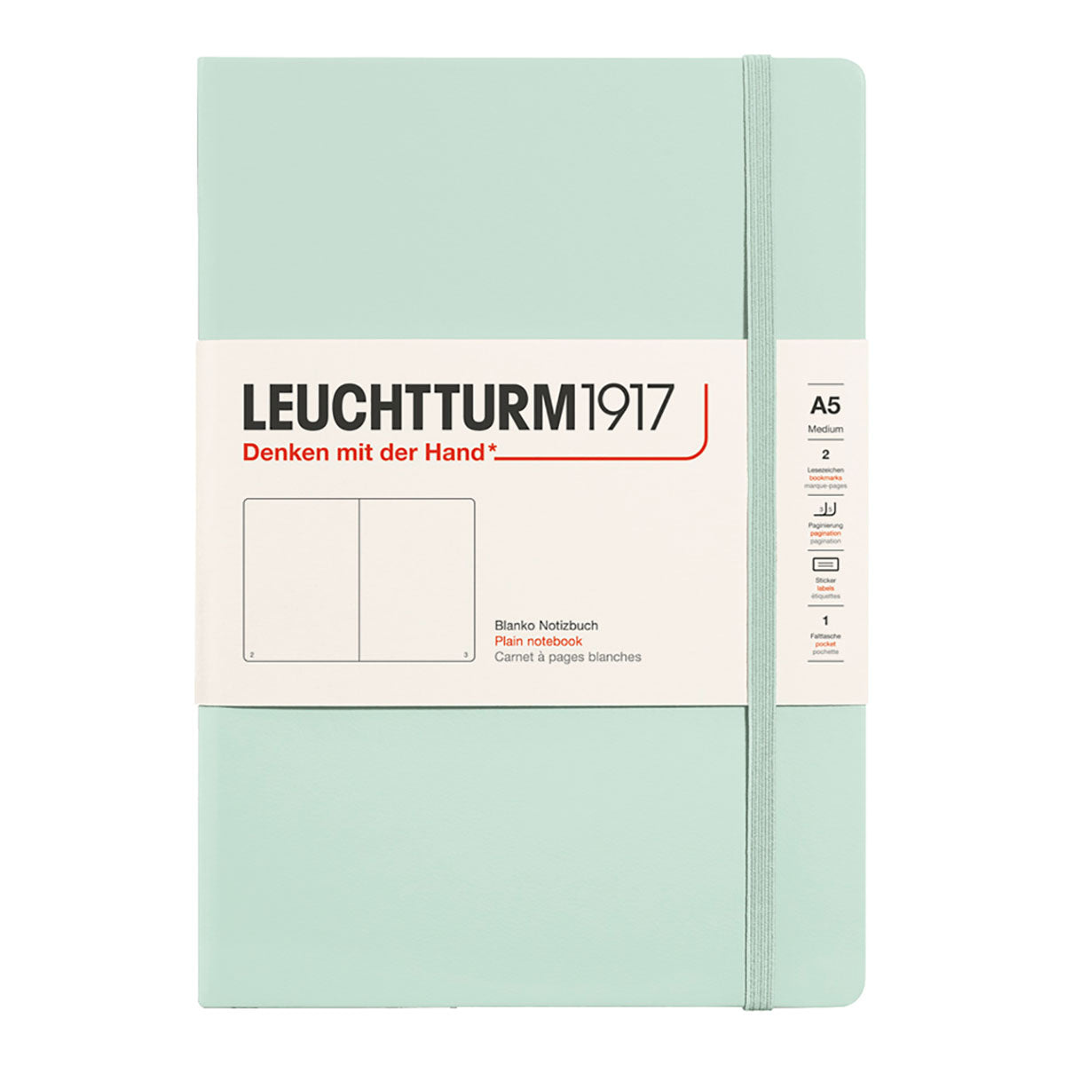 Leuchtturm1917 Notebook A5 Hard Cover, Plain