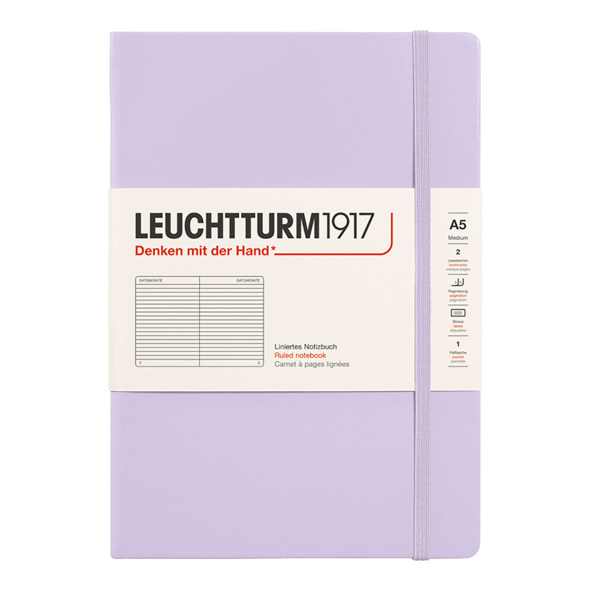 Leuchtturm1917 Notebook A5 Hard Cover, Ruled