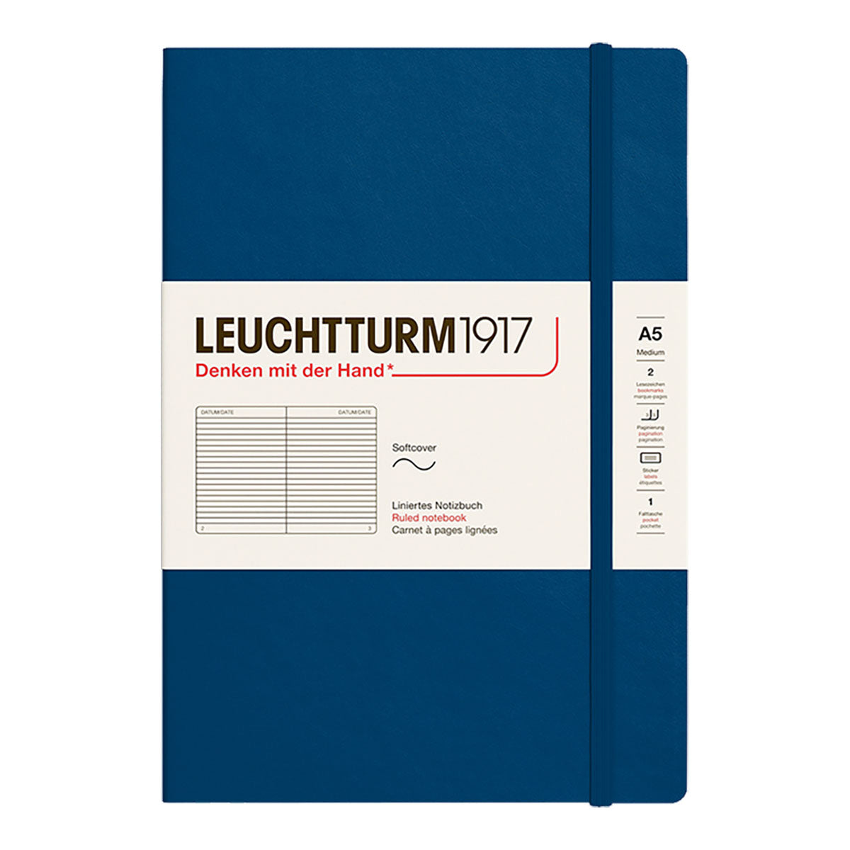 Leuchtturm1917 Notebook A5 Soft Cover, Ruled