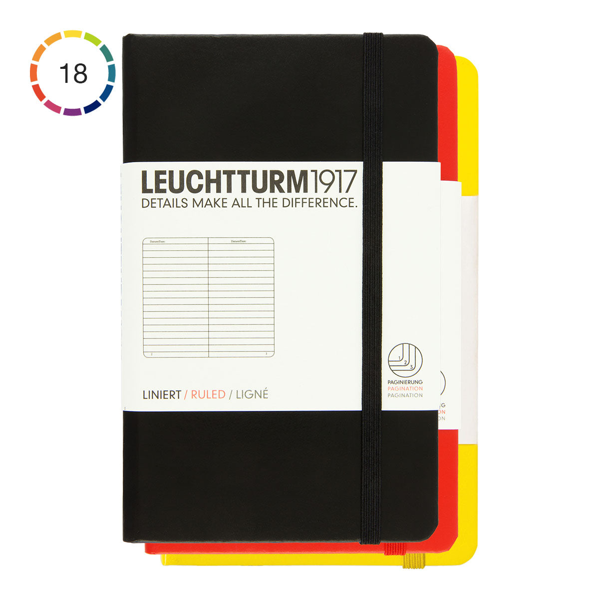 Leuchtturm1917 A6 Pocket Notitieboek ruled Rising Sun - De Groen BV Leuchtturm1917 A6 Pocket Notitieboek ruled Rising Sun - De Groen BV
