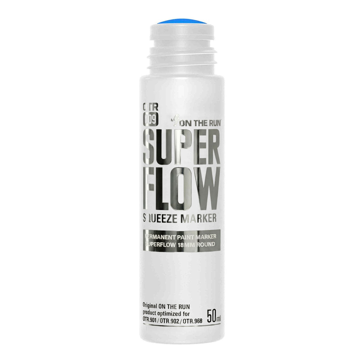 On The Run OTR.009-S Superflow Empty Squeeze Marker 18 mm (Silver Edition)