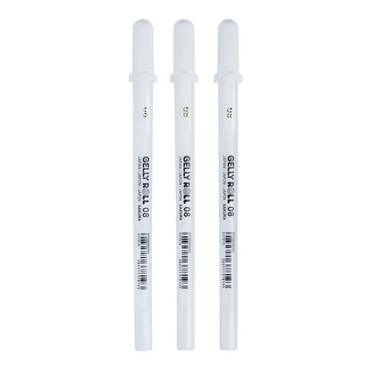 Sakura Gelly Roll 08 Medium 0.4 mm 3 set White Colors