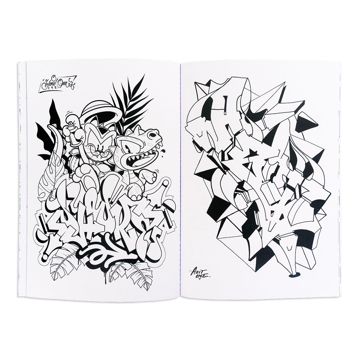 Sketchy Graffiti Coloring Book