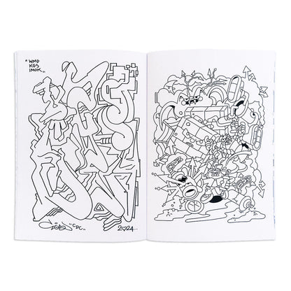 Sketchy Graffiti Coloring Book