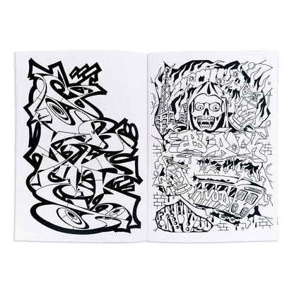 Sketchy Graffiti Coloring Book