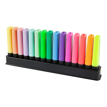 Set De 15 Marcadores STABILO BOSS ORIGINAL - Fluorescentes Y Pastel, Recargables - Tecnología Anti-Secado