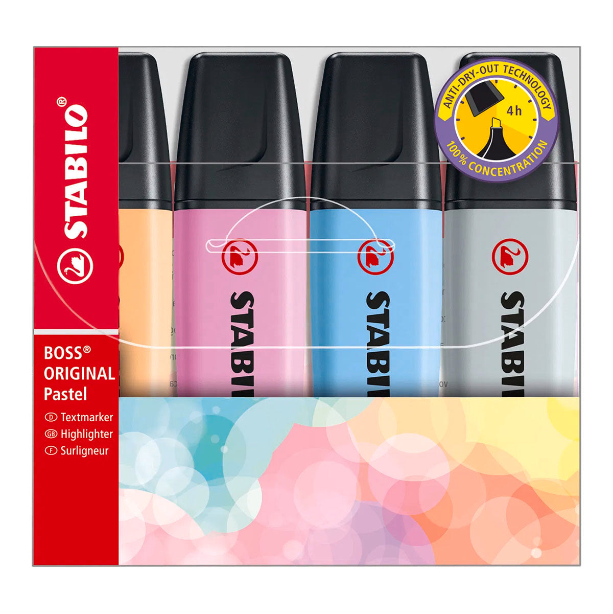 Stabilo Boss Original Highlighter Pastel 4 set