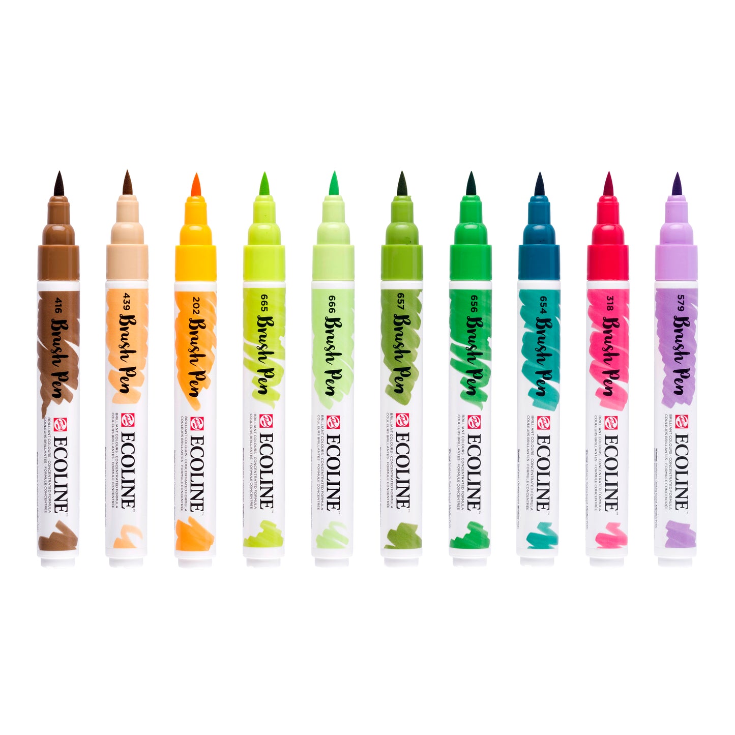 Talens Ecoline Brush Pen 10 set, Botanic Colors