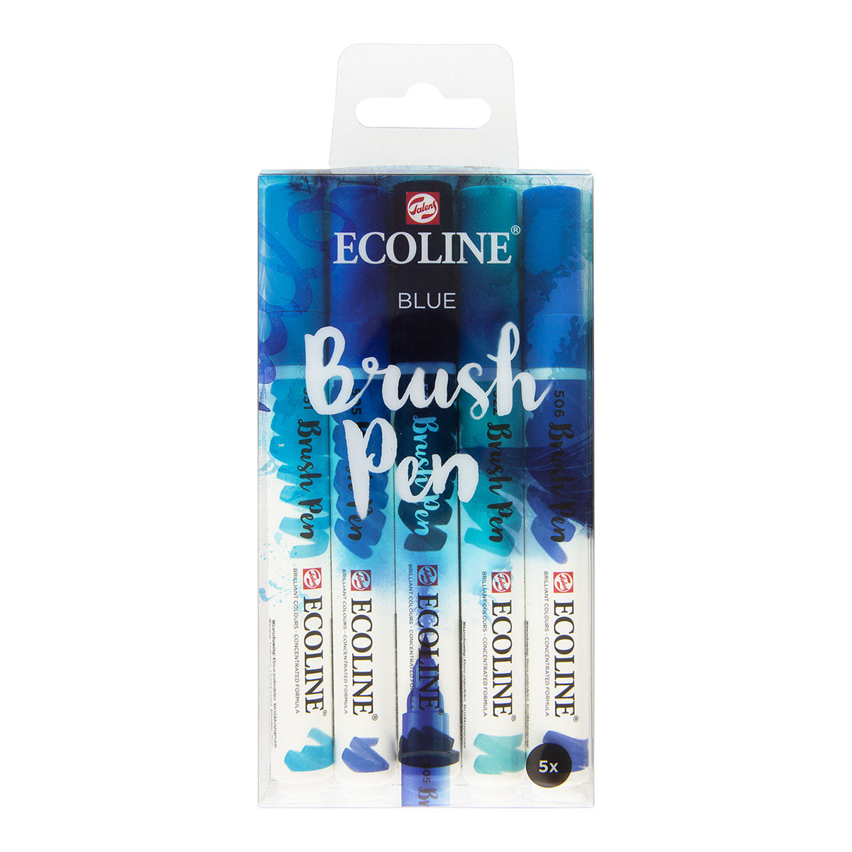 Talens Ecoline Brush Pen 5 set, Blue Colors