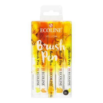 Talens Ecoline Brush Pen 5 set, Yellow Colors