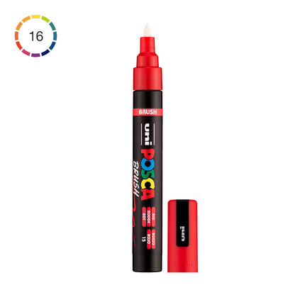 Uni Posca Marker PC-5BR, Brush Pen 1-4 mm