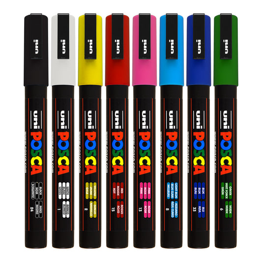 Uni Posca Markers PC-3M, 8set