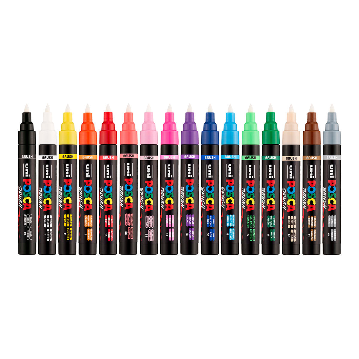 Uni Posca Marker PC-5BR, Brush Pen 1-4 mm